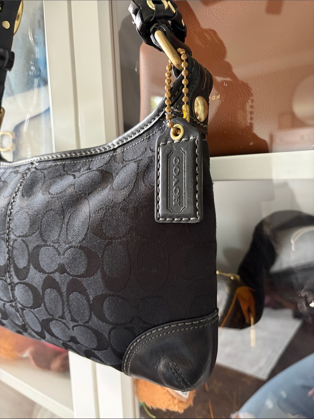 Y2K Coach Bleecker Signature East West Shoulder Bag Black Style No 11431 - Picture 2 of 10